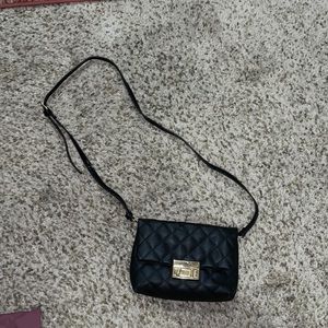Black and gold purse